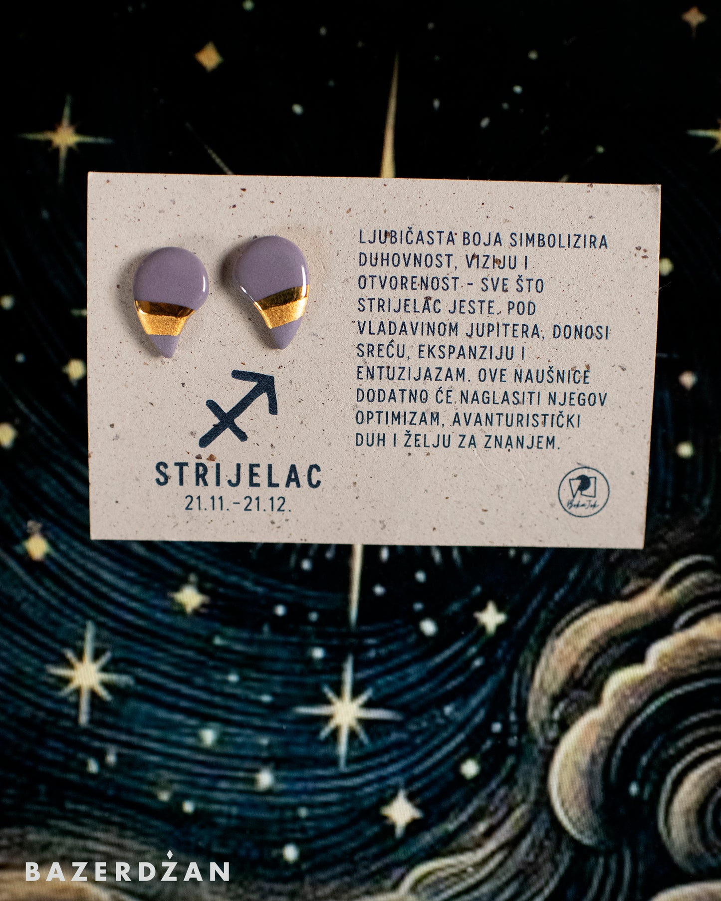 Zodiac Ceramic Earrings