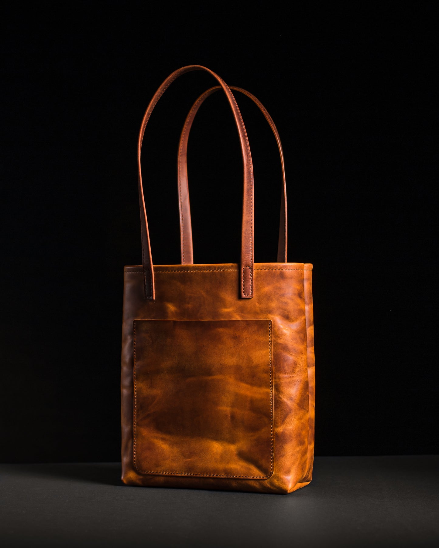 Unisex Leather Tote Bag by Grubble