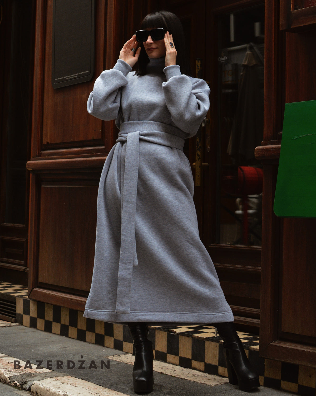 Long Turtleneck Dress by Bazerdzan Wear - Bazerdzan