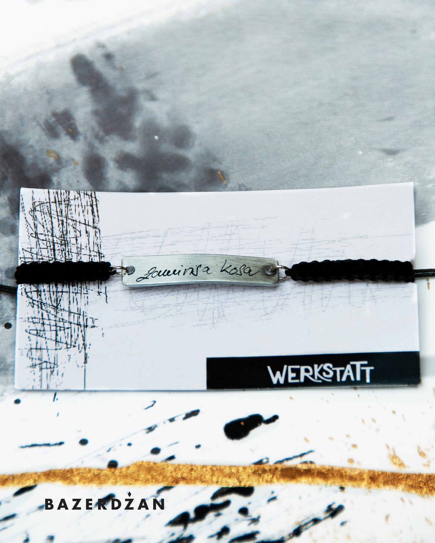 Inda "Simple" Bracelet With Engraved Sevdalinka by Werkstatt - Bazerdzan