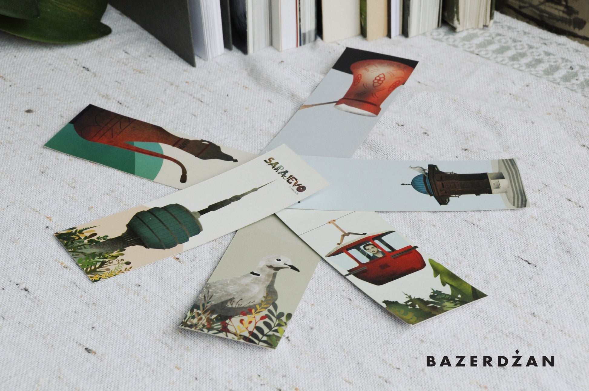 Sarajevo Bookmarks, Illustrated by Sasa Masks - Bazerdzan