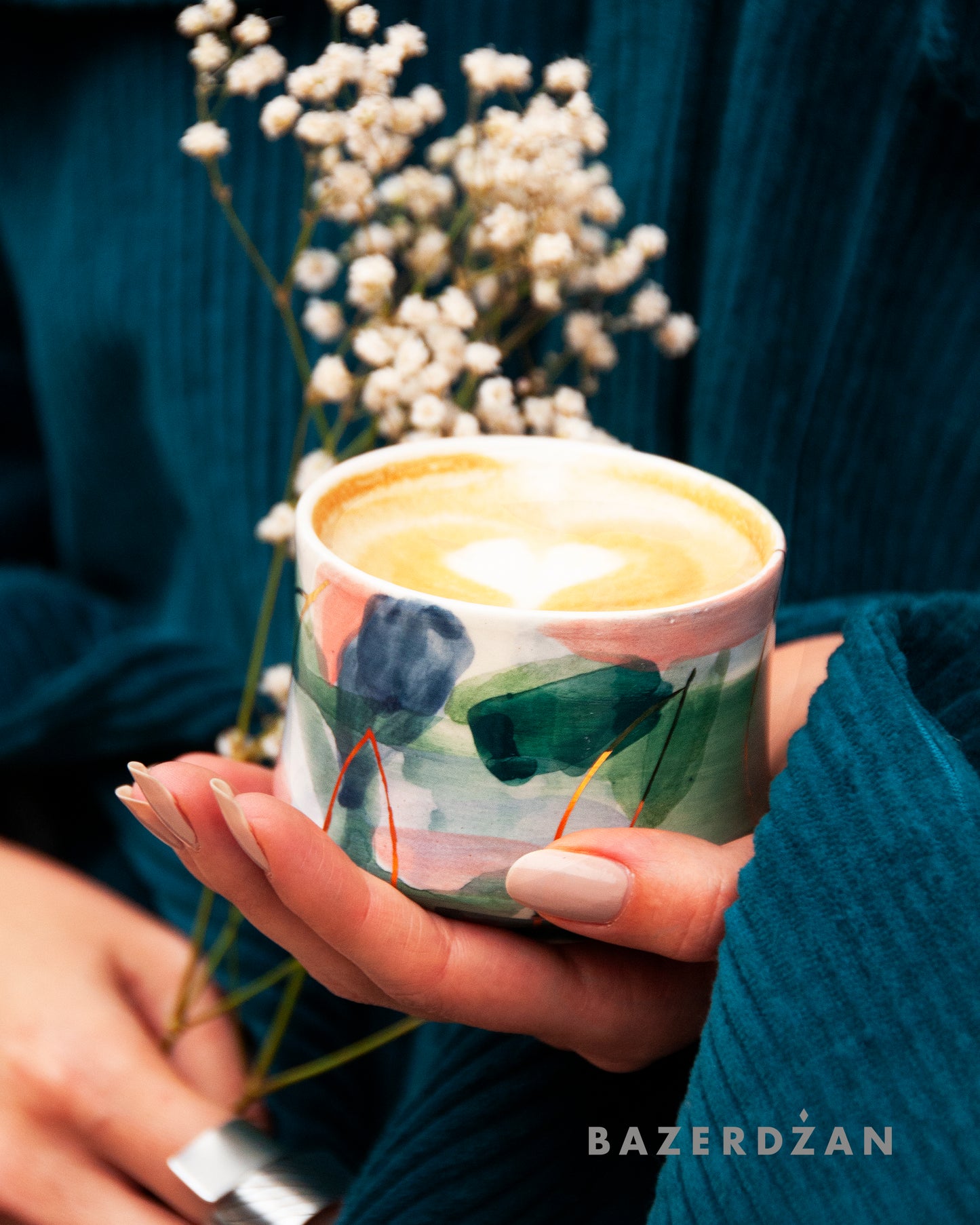 Ceramic Hand Painted Maxi Fildzan Cup by Bokajok Ceramics