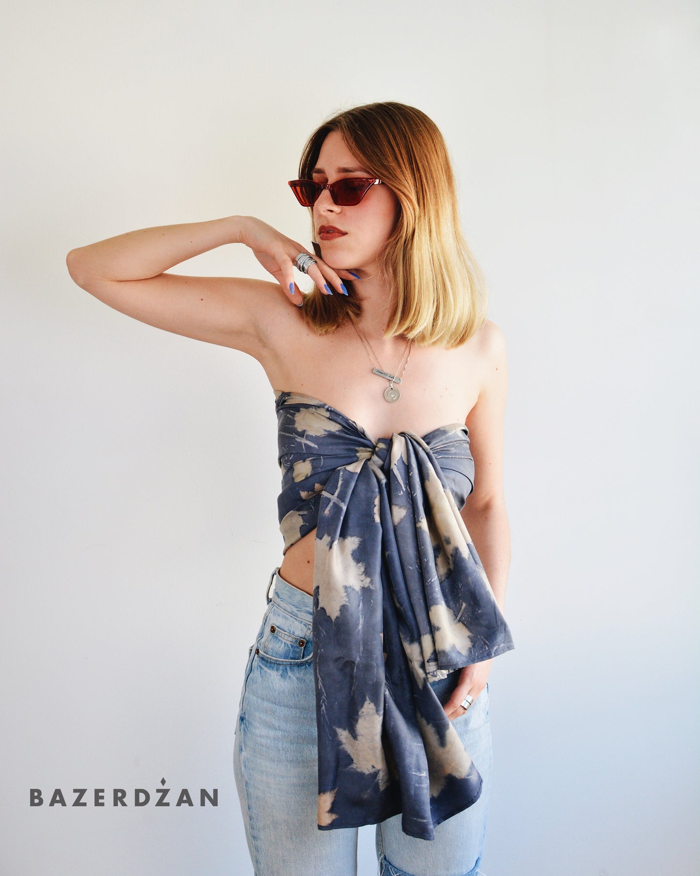 Naturally Dyed Silk Scarf by Keti Handmade - Bazerdzan