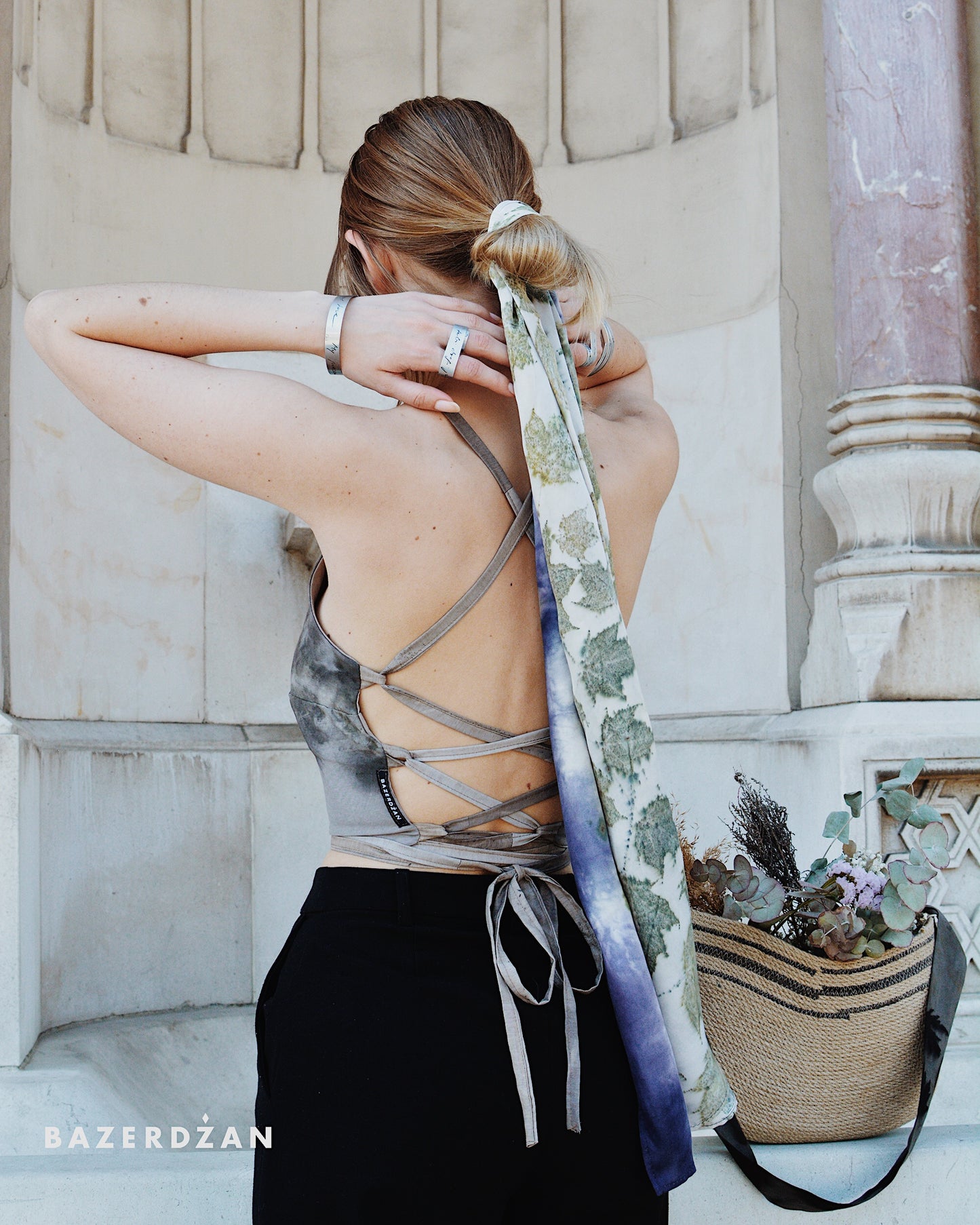 Naturally Dyed Silk Scarf by Keti Handmade - Bazerdzan