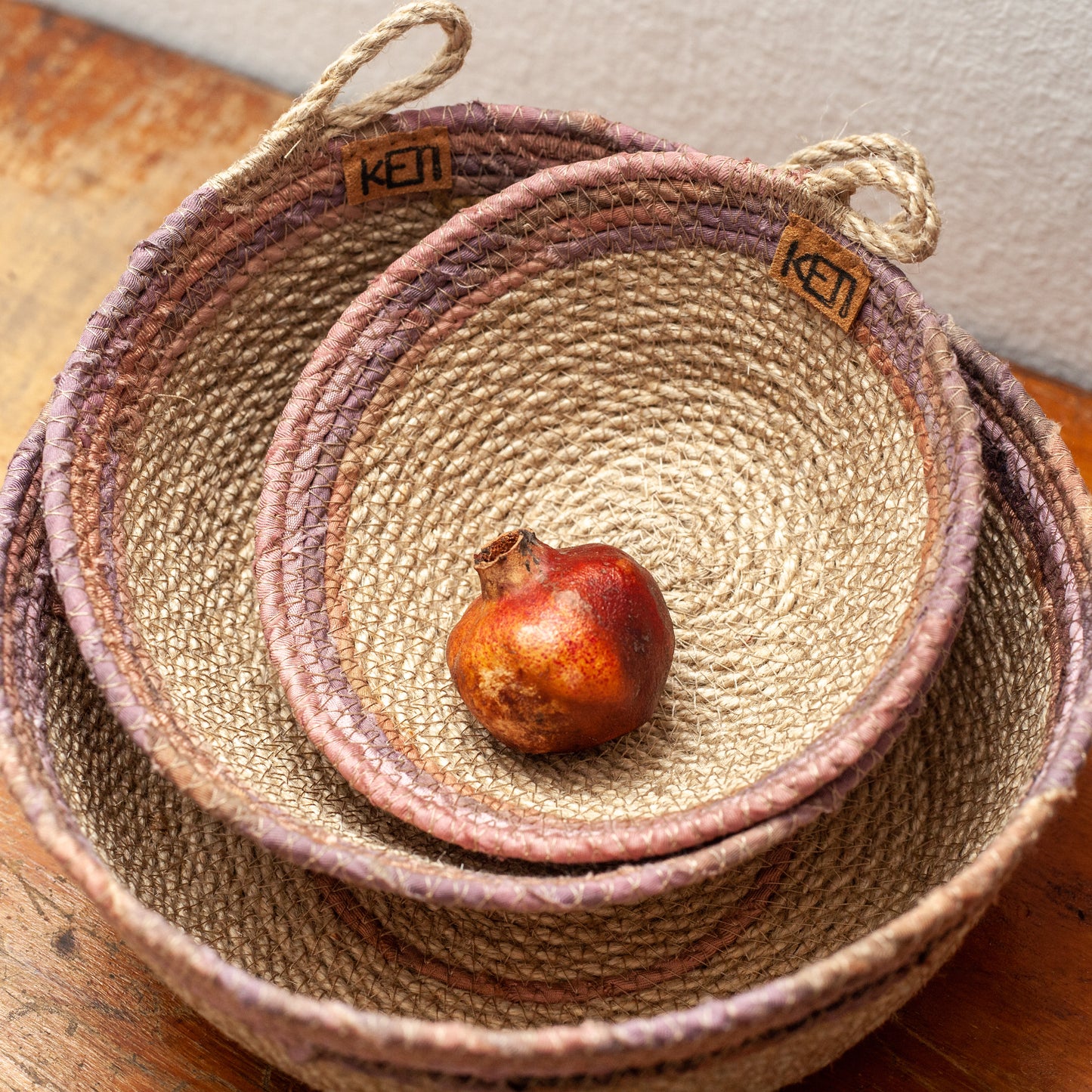 Beige Rope Basket by Keti Handmade